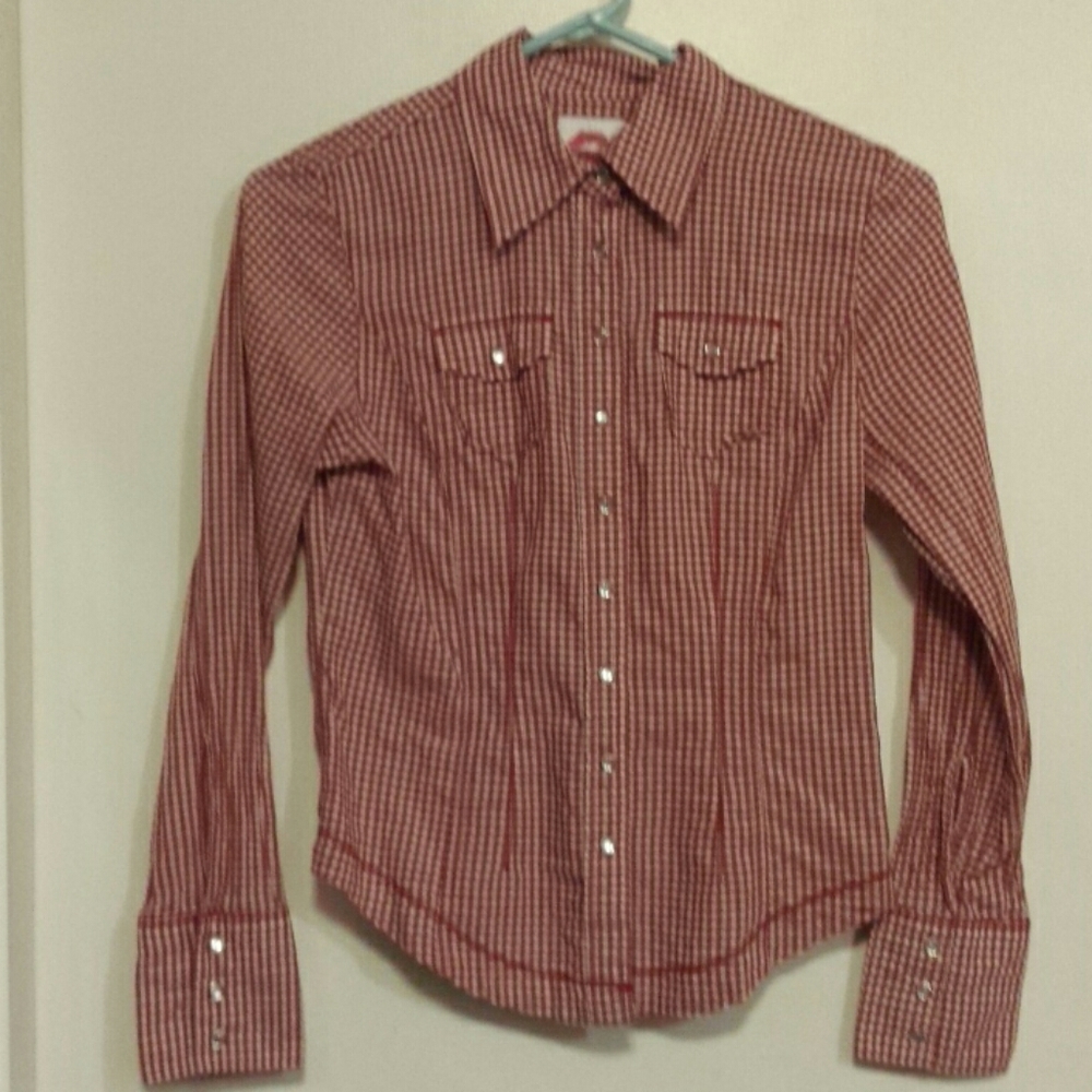 Fiorucci Womens red & white checkered shirt